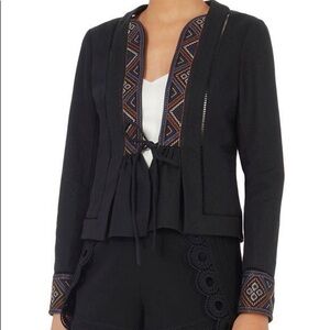 Intermix Paige embroidered crop jacket